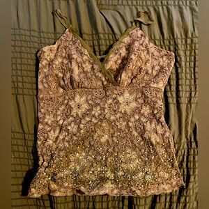 Studio Y Green Lace Cami